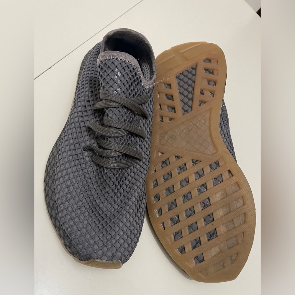 NWOB adidas Originals Deerupt Runner ( Grey/Grey/Cloud White) Men’s Sz 9 - Picture 7 of 14